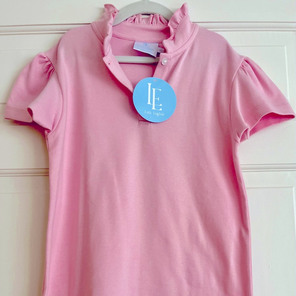 💗Little English darling Pink shirt💗 NWT Size 10 Puff sleeves and ruffles!💗